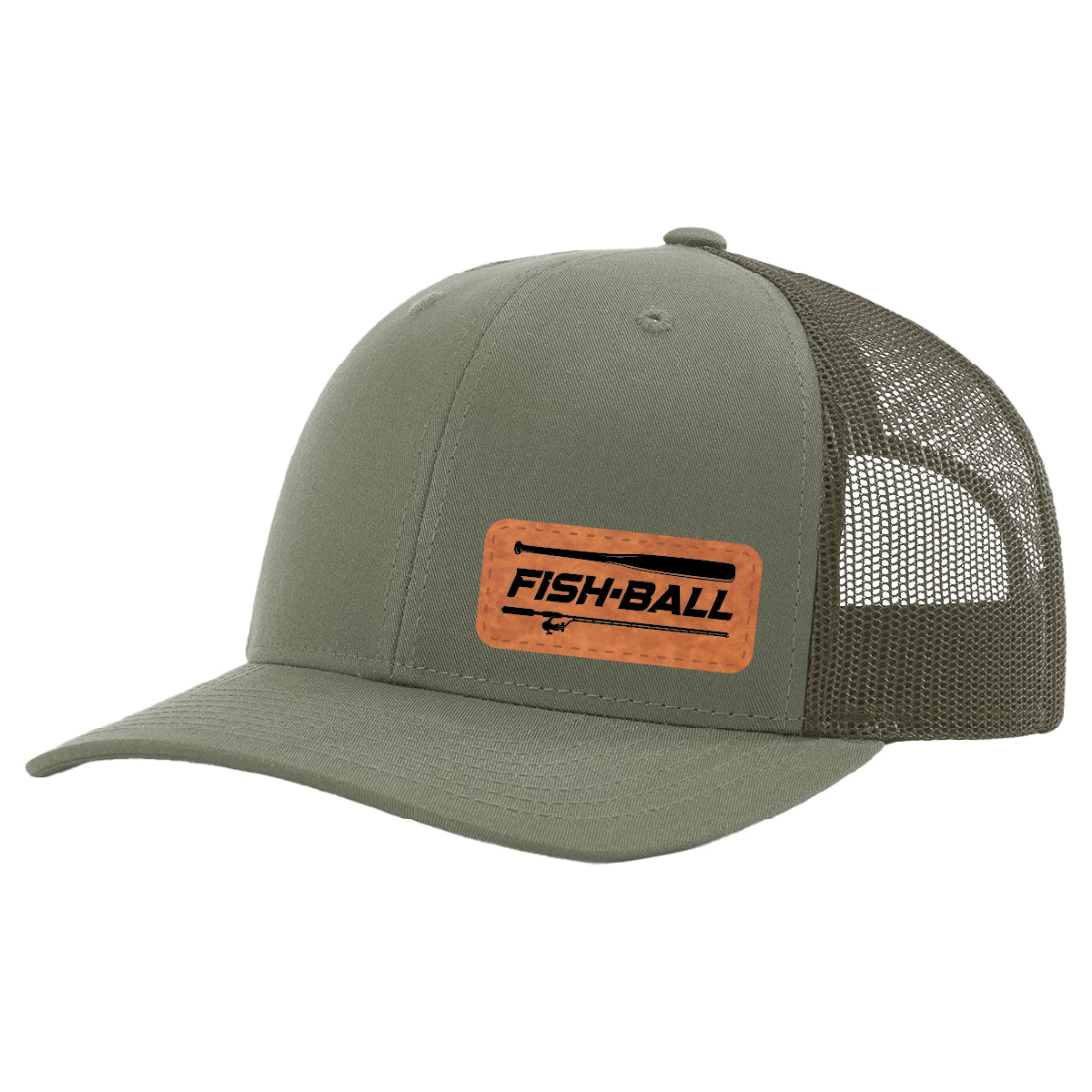 Olive Trucker Hat - Small Logo